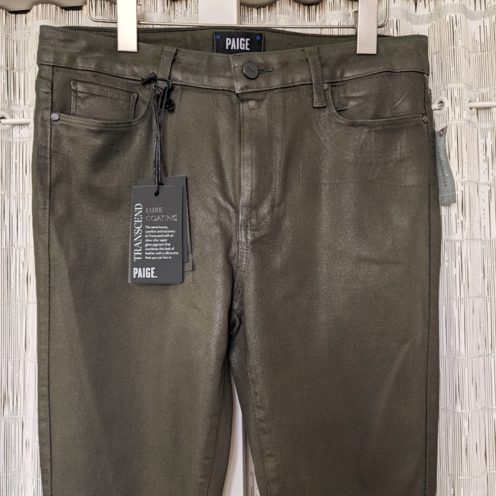 NWT PAIGE Hoxton ankle Luxe coating Sz30P